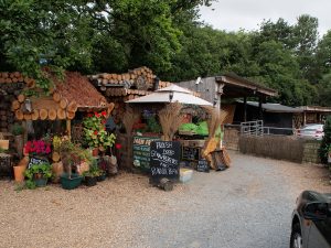 A shambolic 1960s style farm shop