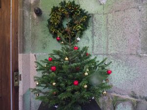 Decorations on the front door