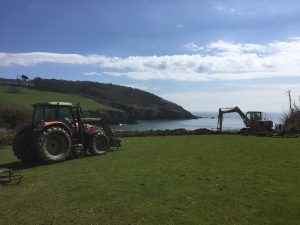 laying the main electric cable