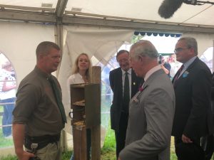HRH visits the Cornwall Red Squirrel Project stand