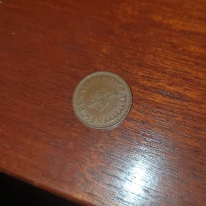 half penny coin!