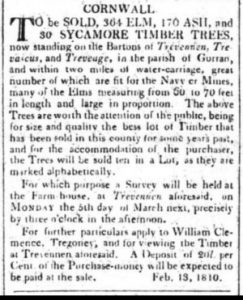 Another 1810 snippet about a timber sale
