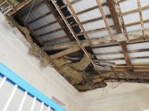 Ceiling collapsed
