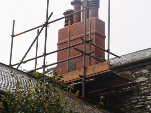 New chimney stack on the stable flat