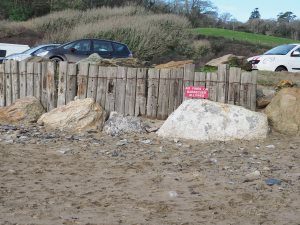 sea defences and boulders