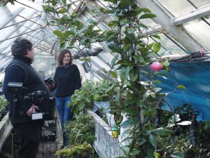 Karol & Asia in the greenhouse