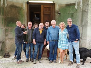 Rick Stein, his wife, and the film crew