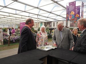 visit by the Duke of Gloucester to the Burncoose stand