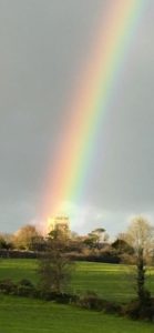 Rainbow over the church