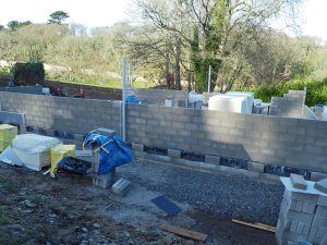 The swimming pool walls