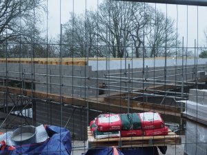 The swimming pool building works were undamaged