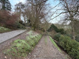 The other team is working up the drive