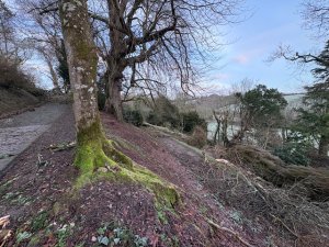 The other team is working up the drive