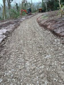 More pictures of the new path laying