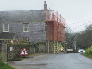 Scaffolding for storm damage