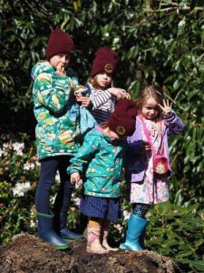The grandchildren on the bonfire at Donkey Shoe