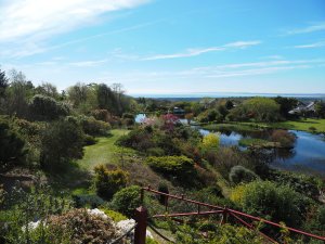 The views back towards the house and the Isle of Man