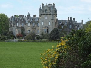 The view of the castle facing the White Loch