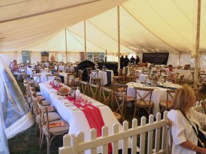 Tables laid out