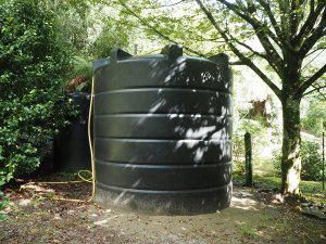 new 10,000 litre water tank